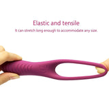 IMO Full Silicone Vibrating Cock Ring - Waterproof Rechargeable Penis Ring Vibrator - Sex Toy for Male or Couples (Wine Red)