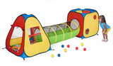 UTEX 3 in 1 Pop Up Play Tent with Tunnel, Ball Pit for Kids, Boys, Girls, Babies and Toddlers, Indoor/Outdoor Playhouse
