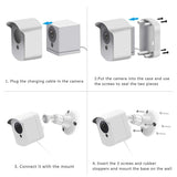 Wyze Cam Wall Mount Bracket, Protective Cover with Security Wall Mount for Wyze Cam V2 V1 and Ismart Spot Camera Indoor Outdoor Use, (White 3 Pack)