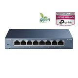 TP-Link 8 Port Gigabit Ethernet Network Switch | Ethernet Splitter | Sturdy Metal w/ Shielded Ports