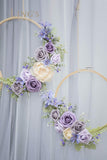 Ling's moment Artificial Flowers African Violet Purple Roses 25pcs Real Looking Fake Roses
