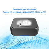 AK2 Mini PC,Intel Celeron J3455,Windows 10 Mini Computer,8GB RAM/120GB mSATA SSD,4K HD Graphics,Gigabit Ethernet,Dual Band Wi-Fi,Bluetooth 4.2