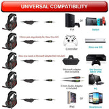 PECHAM 3.5mm Jack Gaming Headset for Xbox One, PS4, PS3, PC with Mic - Gaming Headphone for Cell Phone, Laptops, Computer (Red)