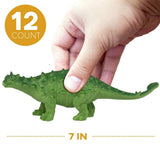 Dinosaur Toys for Boys and Girls 3 Years Old & Up – Realistic Looking 7” Dinosaurs, Pack of 12 Animal Dinosaur Figures with Dinosaur Sound Book