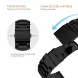 Fullmosa Compatible Apple Watch Band 42mm 44mm 38mm 40mm, Stainless Steel Metal for Apple Watch Series 5 4 3 2 1 Bands, 42mm 44mm Black