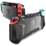 Dockable Case for Nintendo Switch - Mumba [Blade Series] TPU Grip Protective Cover Case Compatible with Nintendo Switch Console (Black)