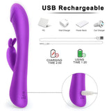 G Spot Rabbit Vibrator with Bunny Ears for Clitoris Stimulation, PALOQUETH Waterproof Dildo Vibrator Clit Stimulator with 9 Vibration Modes Quiet