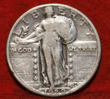 1929 U.S. Standing Liberty Silver Quarter Dollar, (1-Coin) Strong Full Date (1/4) Fine to XF