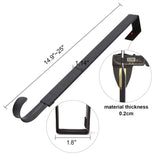 Pack of 2 Wreath Hanger,Adjustable Wreath Hanger for Front Door from 14.9-25 Inch,20 lbs-Black