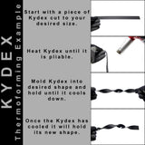 Plastics 2000 - KYDEX Sheet - 0.080" Thick, Black, 8" x 12", 2 PACK