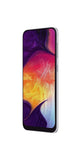 Samsung Galaxy A50 (64GB, 4GB RAM) 6.4" Display, 25MP, Triple Camera, Global 4G LTE Dual SIM GSM Factory Unlocked A505G/DS 64GB MicroSD Bundle White