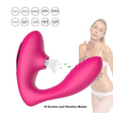 Clitoral Sucking Vibrator with Clitoris and G-Spot Stimulation, Wearable Dildos Couple Vibrators with 10 Suction & Vibration Settings, Rechargeable