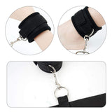 Sex Bondage for Couples with Spreader Bar 2X2 Wrists Ankle Cuffs, PALOQUETH BDSM Toy Bedroom Restraints for Sex with Blindfold Feather Tickler