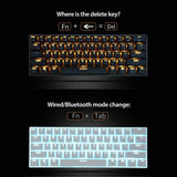 RK ROYAL KLUDGE RK61 Wireless 60% Mechanical Gaming Keyboard, Ultra-compact Bluetooth Keyboard with Tactile Blue Switches, Black