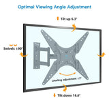 PERLESMITH TV Wall Mount for Most 26-55 Inch TVs with Swivel & Extend 18.5 Inch - Wall Mount TV Bracket