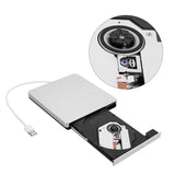 External USB 2.0 DVD Drive, DVD +/-RW CD +/-RW Writer Burner Player with Classic Silvery for MacBook Air, MacBook Pro, Mac OS, PC Laptop