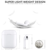 Bluetooth 5.0 Wireless Earbuds Noise Canceling Sports Headphones with【12 Hrs Charging Case】 IPX5 Waterproof 3D Stereo Earphones  (2019NewEarbuds)