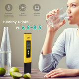 Digital PH Meter, PH Meter 0.01 PH High Accuracy Water Quality Tester with 0-14 PH Measurement Range for Household Drinking, Pool