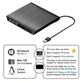 ROOFULL USB 3.0 External DVD Drive with Protective Storage Carrying Case Bag, Portable CD DVD +/-RW Drive Burner for Windows 10/8/7 Laptop