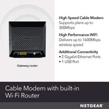 NETGEAR Cable Modem WiFi Router Combo C6250 | AC1600 WiFi speed | DOCSIS 3.0