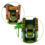 Lydaz Race Track Dinosaur World Bridge Create A Road 142 Piece Toy Car & Flexible Track Playset Toy Cars, 2 Dinosaurs