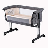 Mika Micky Bedside Sleeper Easy Folding Portable Crib,Grey
