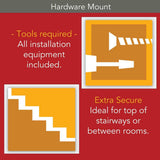 North States 47.85" Easy Swing & Lock Baby Gate: Ideal for Standard or Wider stairways, Swings to self-Lock. Hardware Mount (mounts Included)