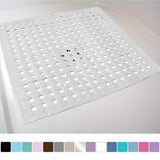 Gorilla Grip Original Patented Bath, Shower, and Tub Mat, 21x21, Machine Washable, Antibacterial, BPA, Latex, Phthalate Free, White