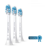 Genuine Philips Sonicare Optimal Gum Health Replacement Toothbrush Heads, HX9033/65, Brushsync Technology, White 3-pk