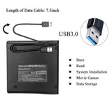 [Updated Version] External CD Drive, ACETEND USB 3.0 Portable CD DVD +/-RW Drive Slim DVD/CD ROM Rewriter Burner Writer, High Speed Transfer (Gray)