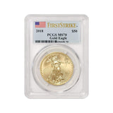 2018 Gold Eagle $50 MS70 PCGS First Strike