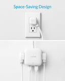 Anker Power Strip with USB, 2 Outlet & 2 Poweriq USB Ports (24W) Travel Power Strip, Powerport Strip 2 Mini with 5ft Long Cord, Safety Door
