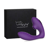 Clitoral Sucking Vibrator, G Spot Clit Dildo Vibrators Waterproof, Rechargeable Clitoris Stimulator with 10 Suction & Vibration Patterns  (Purple)