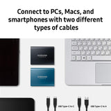 Samsung T5 Portable SSD - 2TB - USB 3.1 External SSD (MU-PA2T0B/AM), Black