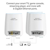 NETGEAR Orbi Whole Home Mesh WiFi System - WiFi router and 2 satellite extenders