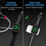 STOON for Apple Watch Wireless Charger, Portable Magnetic Charger Stand with Switch and Power Indicator for Travel Outdoor, 1000mAh Power Bank