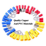 Glarks 540pcs 22-16/16-14/12-10 Gauge Mixed Quick Disconnect Electrical Insulated Butt Bullet Spade Fork Ring Solderless Crimp Terminals Connectors