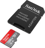 SanDisk 128GB Ultra microSDXC UHS-I Memory Card with Adapter - C10, U1, Full HD, A1, Micro SD Card