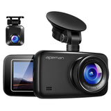 APEMAN 1440P&1080P Dual Dash Cam FHD Front and Rear Camera for Cars, Support 128GB max, Driving Recorder with IR Sensor Night Vision,Motion Detection