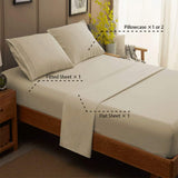 Sonoro Kate Bed Sheet Set Super Soft Microfiber 1800 Thread Count Luxury Egyptian Sheets 16-Inch Deep PocketHypoallergenic-3 Piece (Beige, Twin)