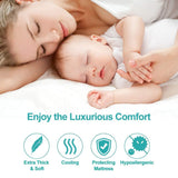 Extra Thick Mattress Topper, Cooling Mattress Pad Cover Topper, 400TC Cotton Pillow Top