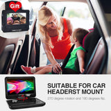 DBPOWER 12" Portable DVD Player with 5-Hour Rechargeable Battery, 10" Swivel Display Screen, SD Card Slot