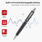 RECJOY 16GB Digital Voice Activated Recorder for Lectures Meetings,Metal Recording Device