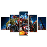 AtfArt 5 Piece Miracle Avenger ultron super hero canvas painting for living room home decor