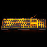 James Donkey 619 Mechanical Keyboard Blue Switch GATERON 104 Key 50 Million Click Programmable 13 Customize Backlit LED NKRO Anti Ghosting - White