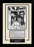 Paul McCartney Facsimile Signed Autographed Personal Check Framed 8x10 Display