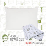 Toddler Pillow with Pillowcase - 13X18 Soft Organic Cotton Baby Pillows for Sleeping - Washable and Hypoallergenic - Toddlers, Kids, (Kea Safari)