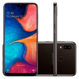 Samsung Galaxy A20 32GB A205G/DS 6.4" HD+ 4,000mAh Battery LTE Factory Unlocked GSM Smartphone (International Version, No Warranty) (Black)