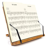 Bamboo Book Stand,wihacc Adjustable Book Holder Tray and Page Paper Clips
