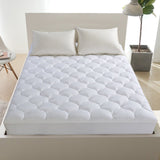 LEISURE TOWN Twin Mattress Pad Cover Cooling Mattress Topper Cotton Top Pillow Top with Snow Down Alternative Fill (8-21" Fitted Deep Pocket)